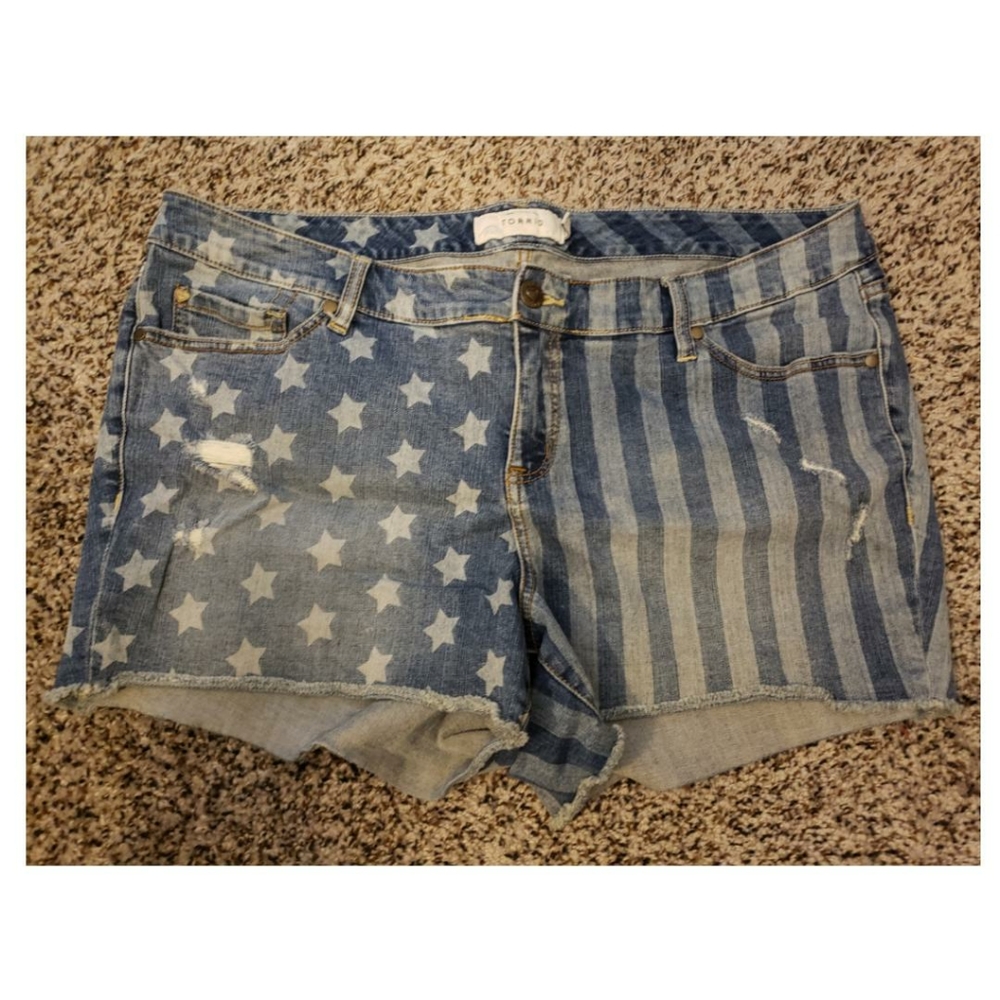 Torrid Stars & Stripes Denim Shorts